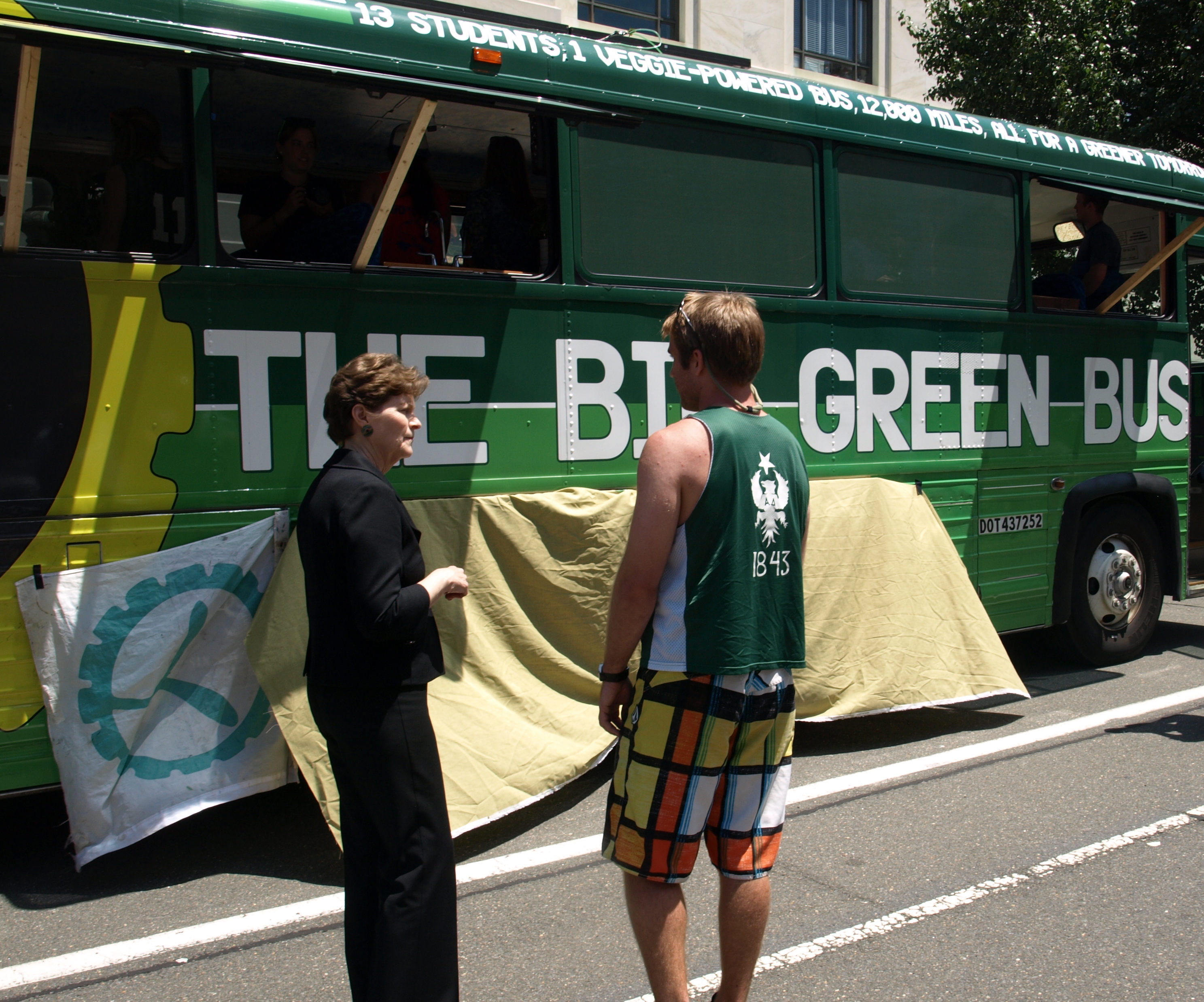 Shaheen visits the Big Green Bus